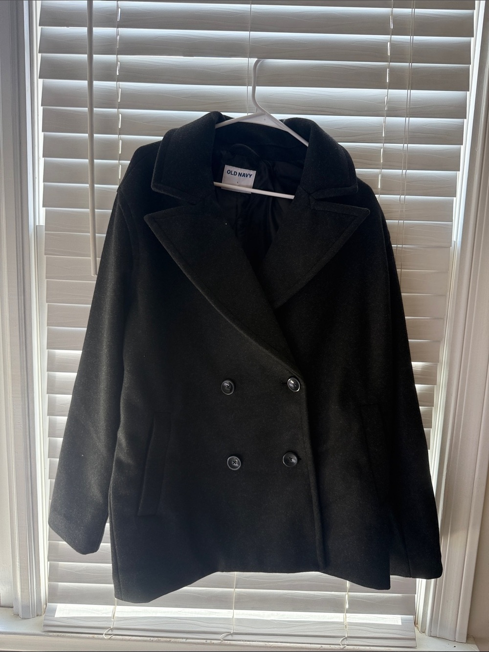 Women’s (large) Black Pea Coat from Old Navy